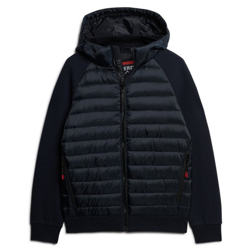 Eclipse Navy Hooded Storm Hybrid Padded Jacket