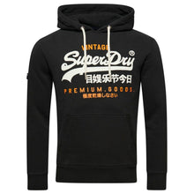 Washed Black Classic Vintage Logo Heritage Hoodie