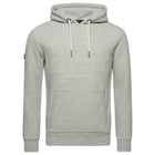 Grey Marl Embossed Vintage Logo Hoodie
