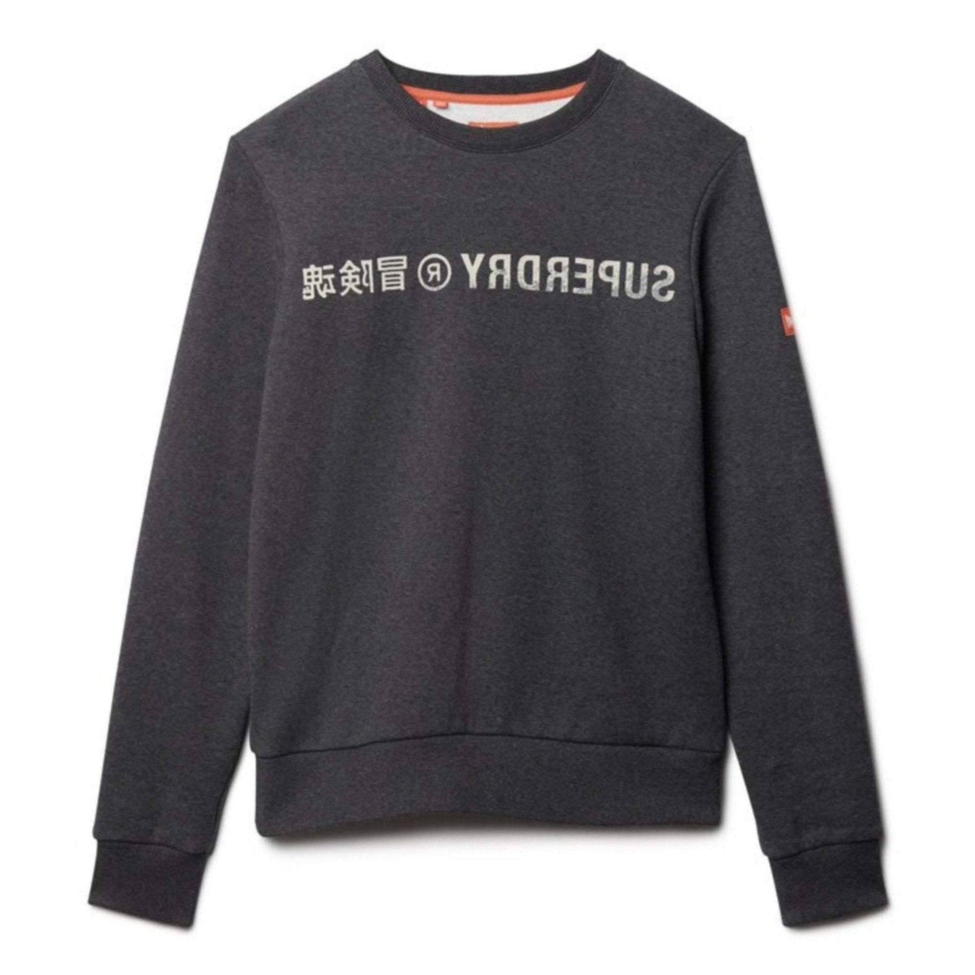 Raven Black Marl Workwear Logo Vintage Sweater