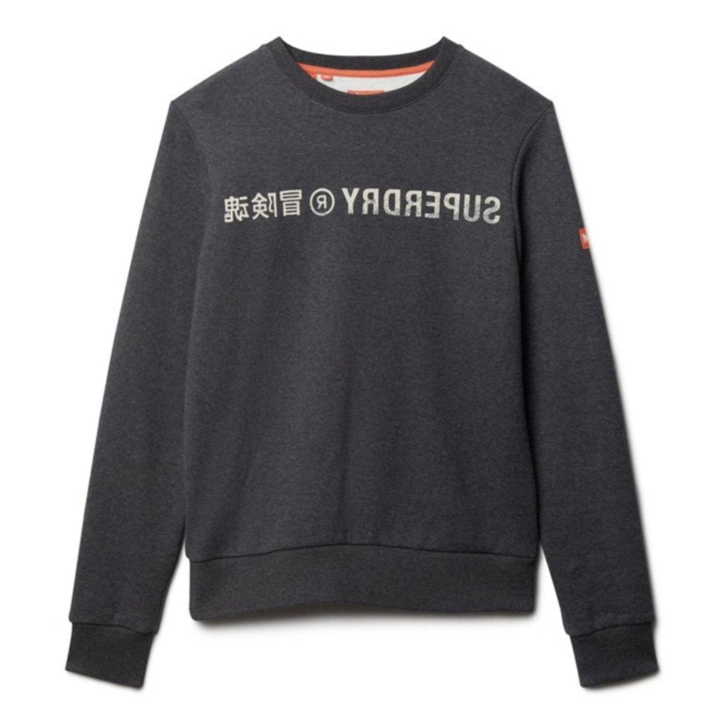 Raven Black Marl Workwear Logo Vintage Sweater