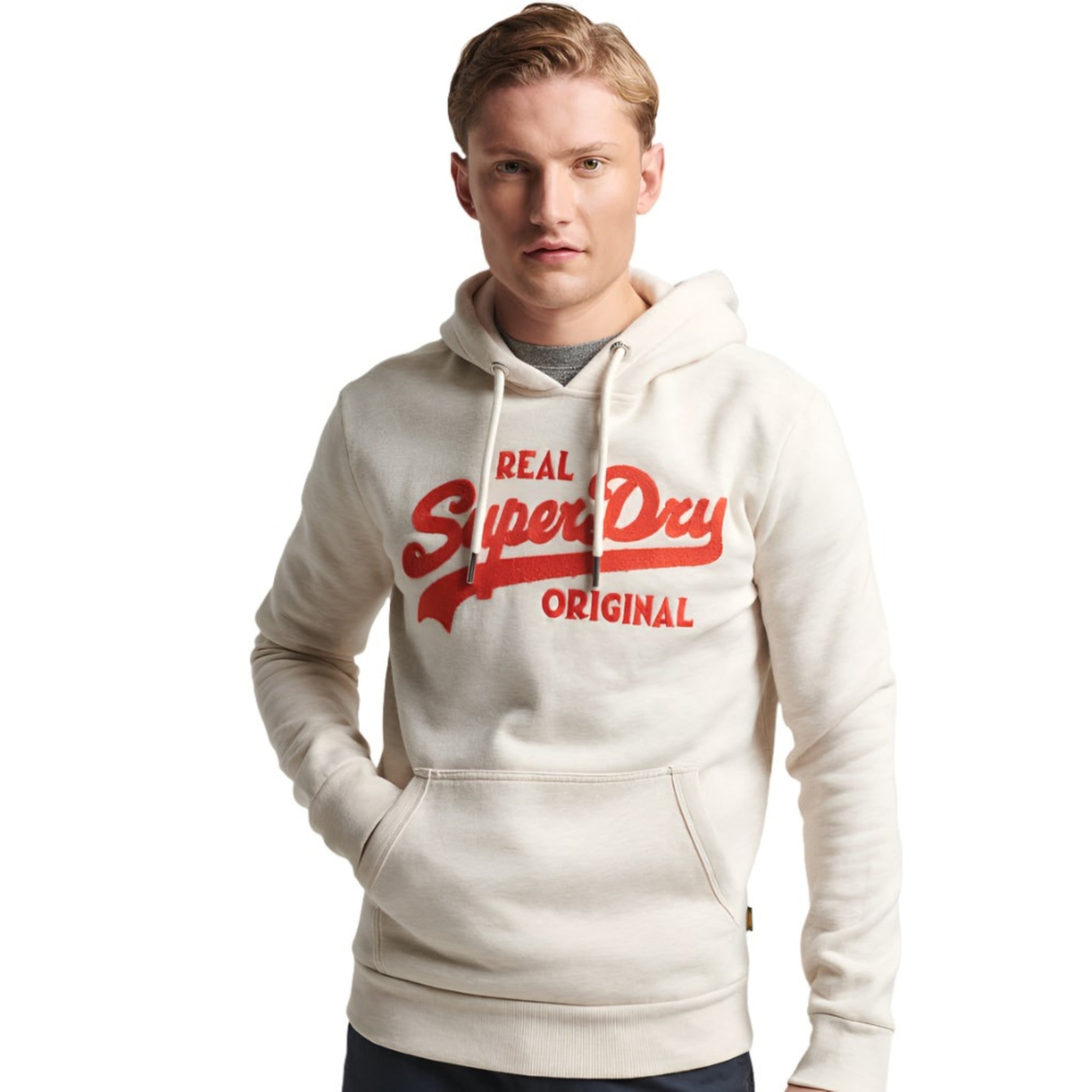Oat Marl Soda Pop Vintage Logo Classic Hoodie
