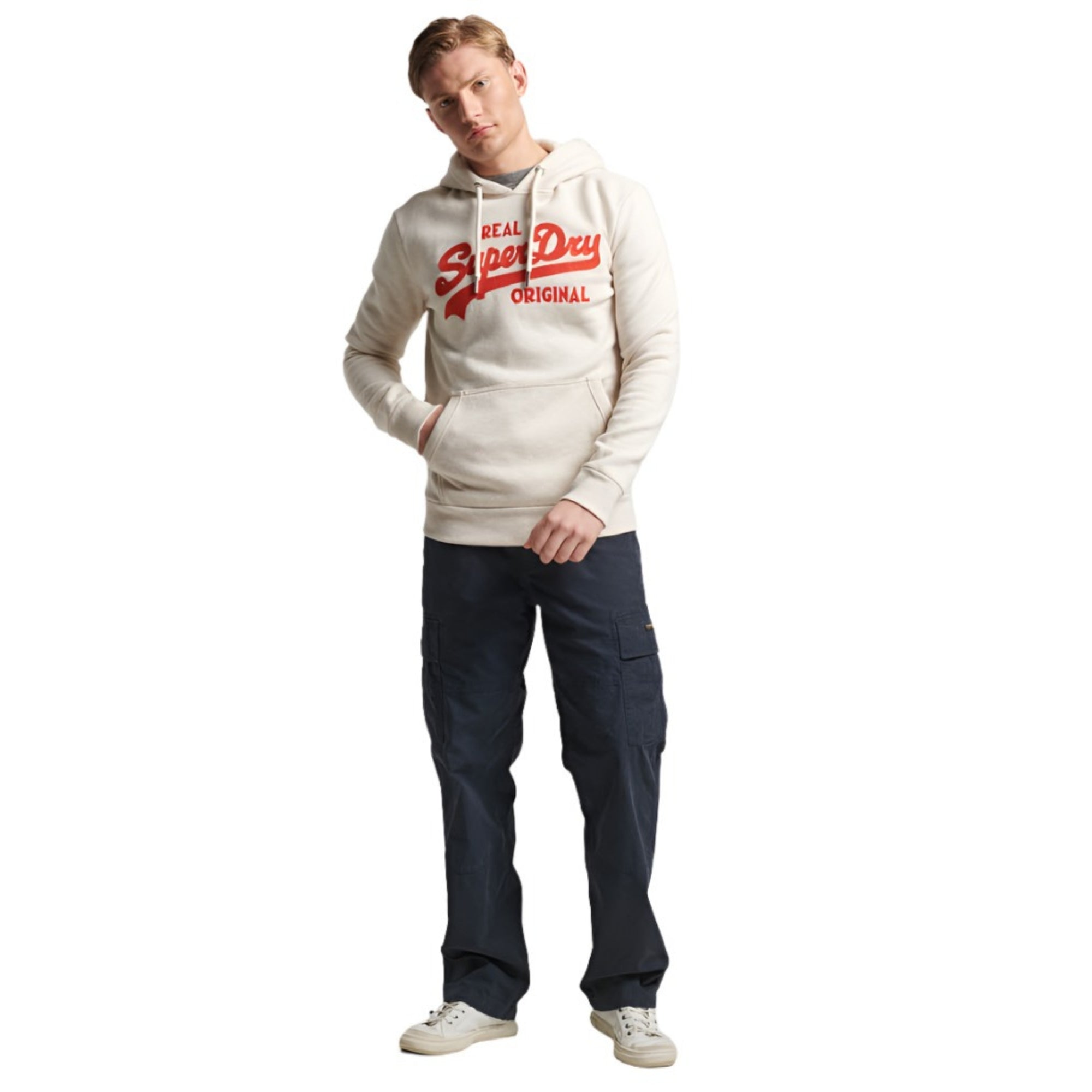 Oat Marl Soda Pop Vintage Logo Classic Hoodie