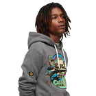 Rich Charcoal Marl Japanese Vintage Logo Graphic Hoodie