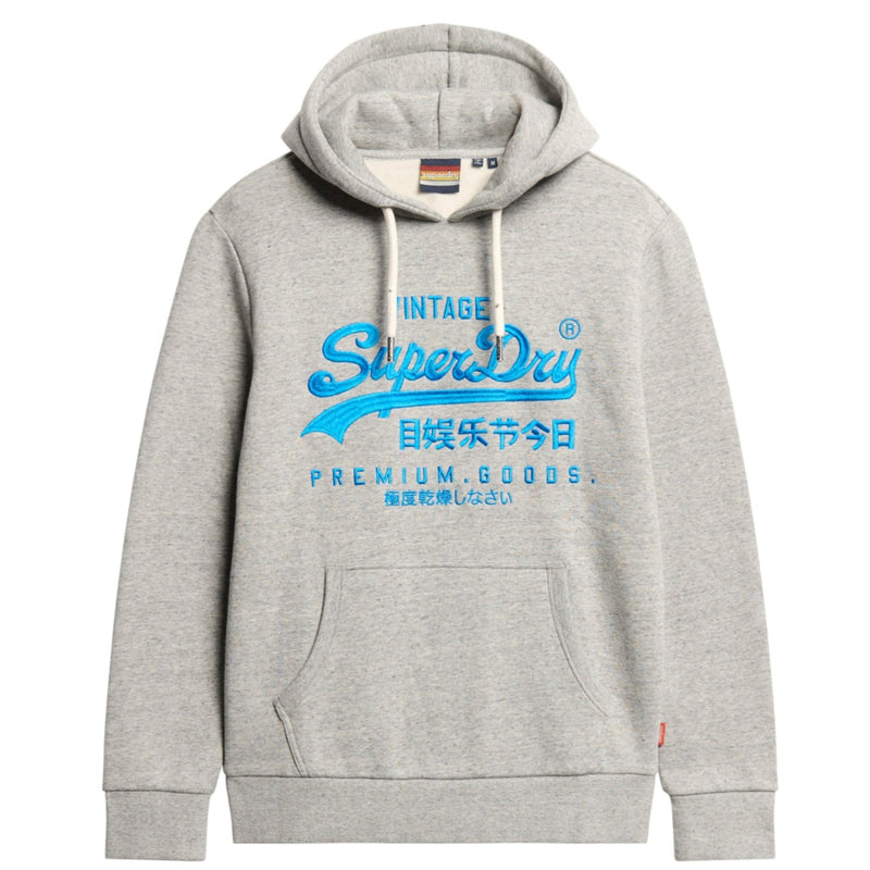 Athletic Grey Marl Neon Vl Graphic Hoodie