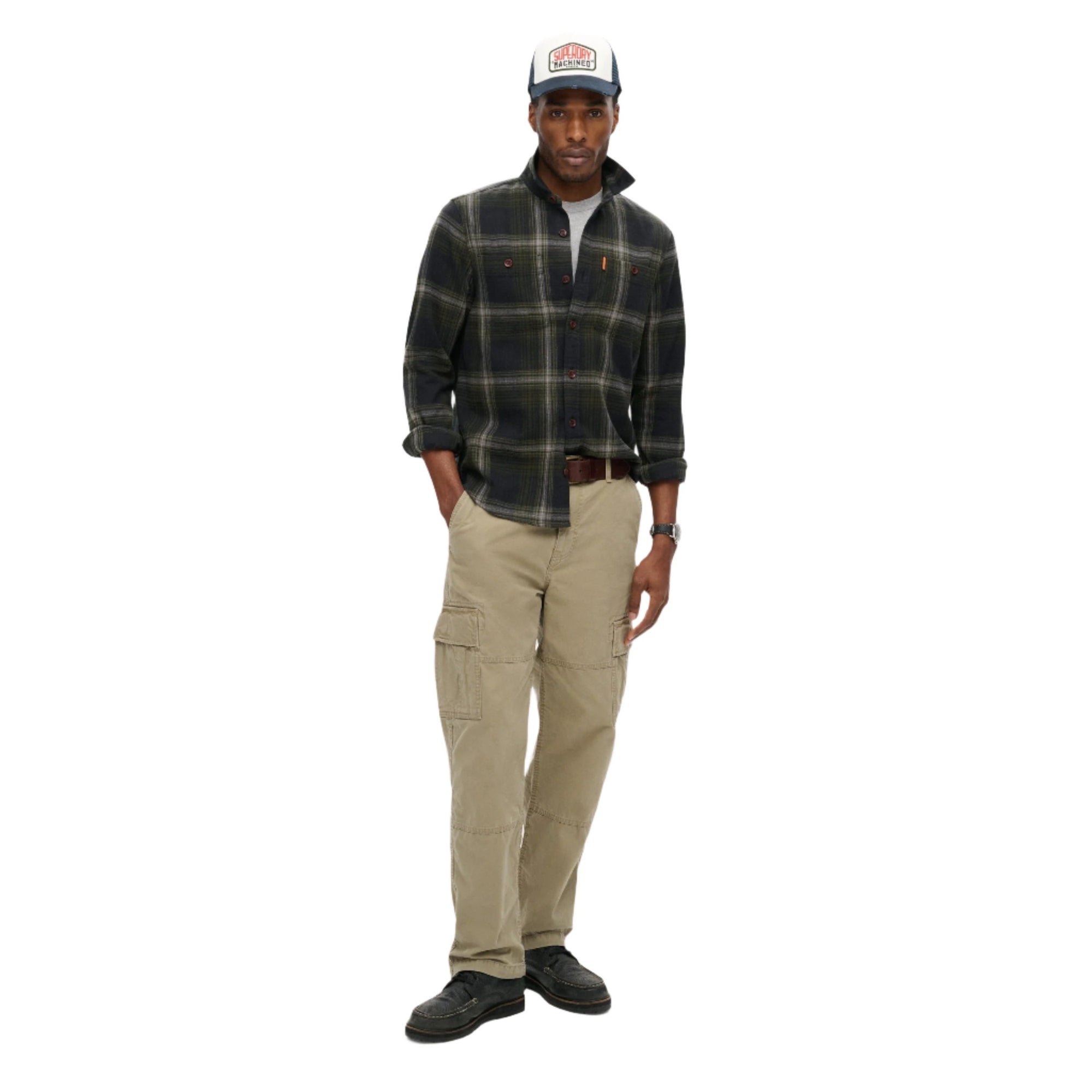 Boseman Check Black Vintage Check Shirt