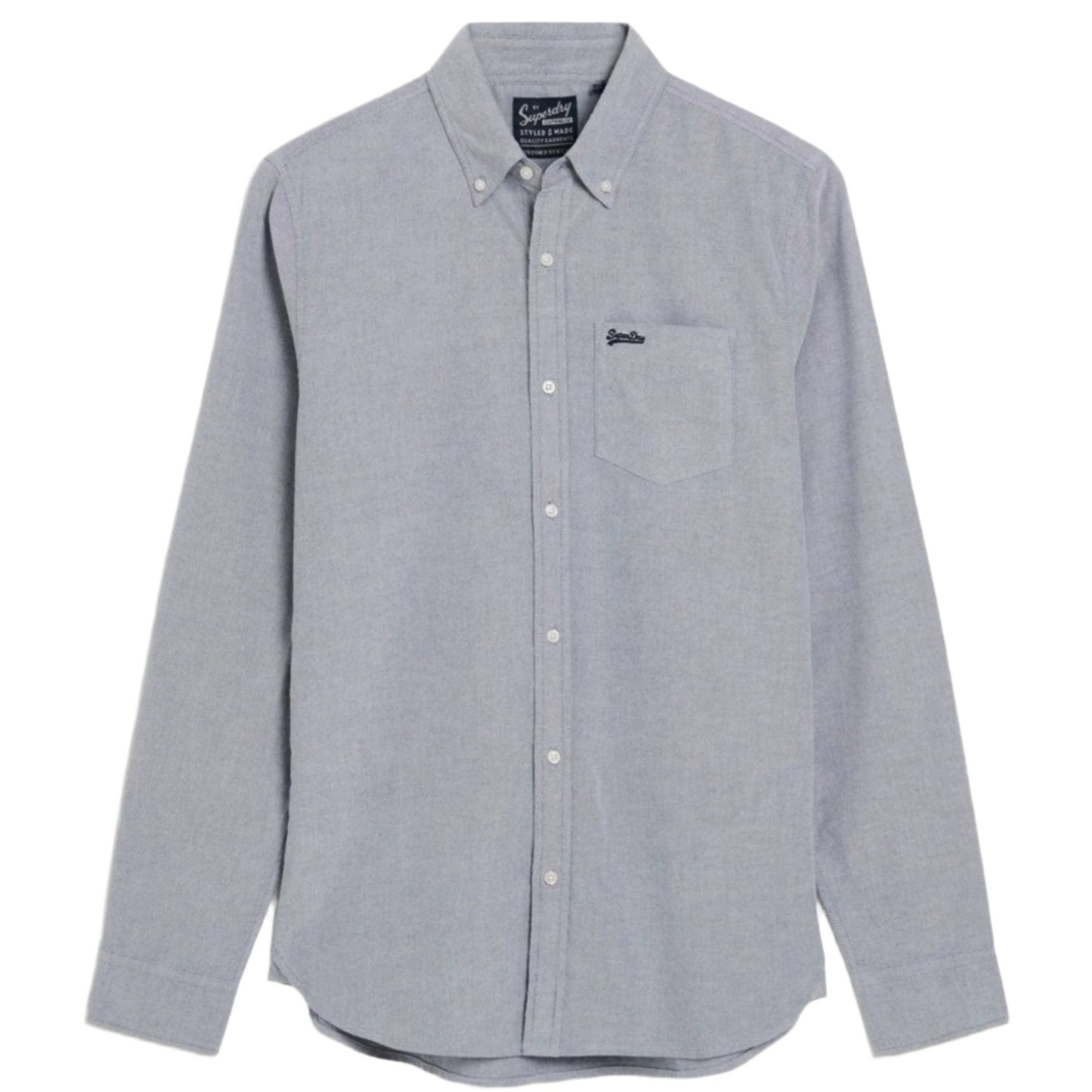 Navy Cotton L/S Oxford Shirt