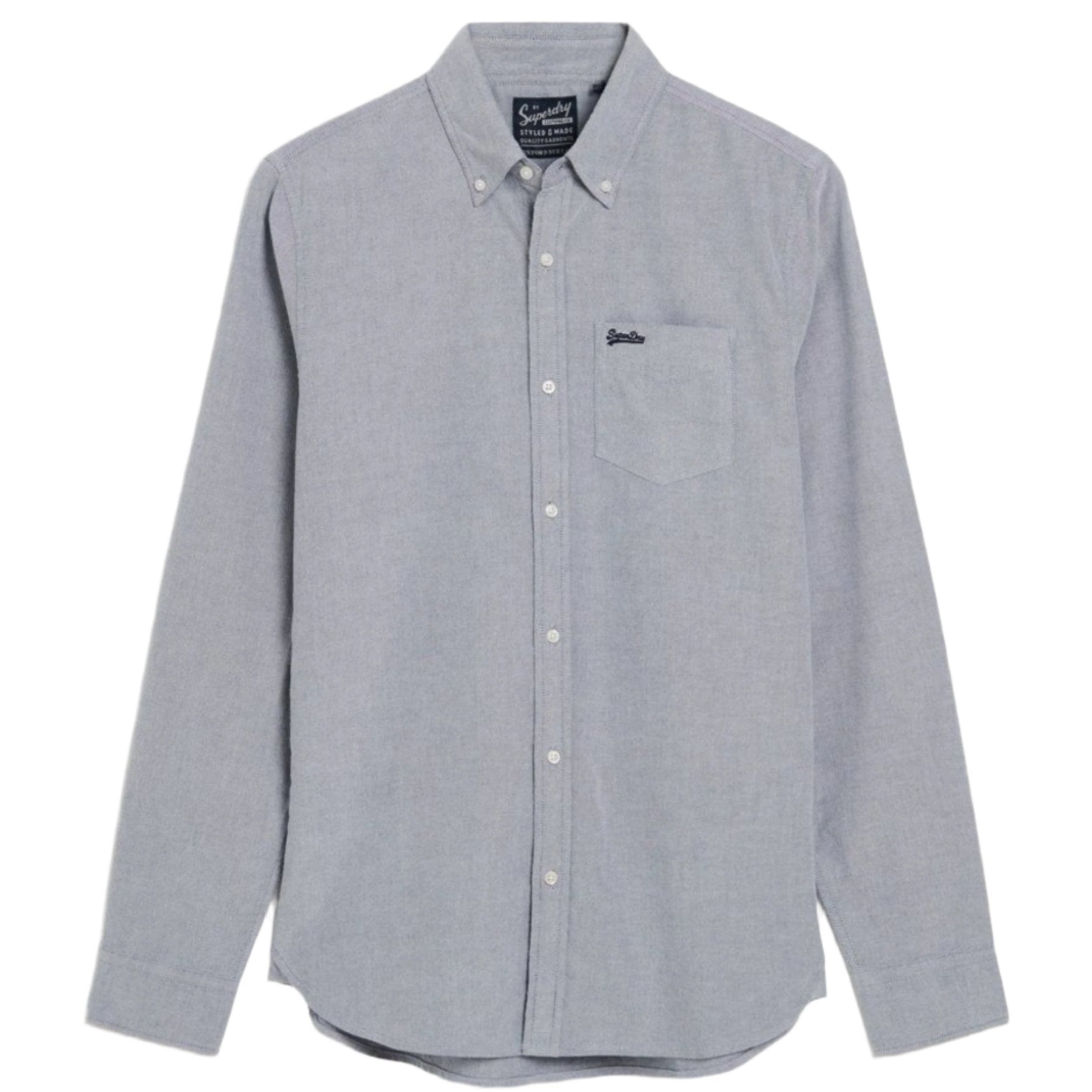 Navy Cotton L/S Oxford Shirt