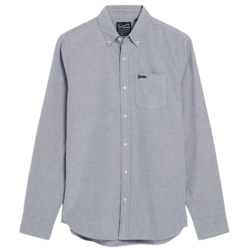 Navy Cotton L/S Oxford Shirt