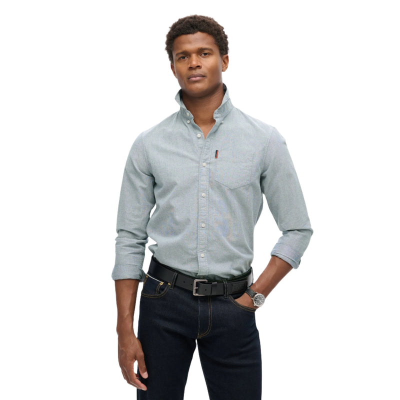 Navy Cotton L/S Oxford Shirt