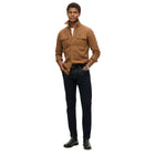 Sandstone Brown Flannel Workwear Shirt