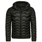 Dark Grey Green Vintage Hooded Mid Layer