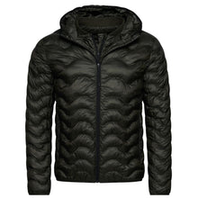 Dark Grey Green Vintage Hooded Mid Layer