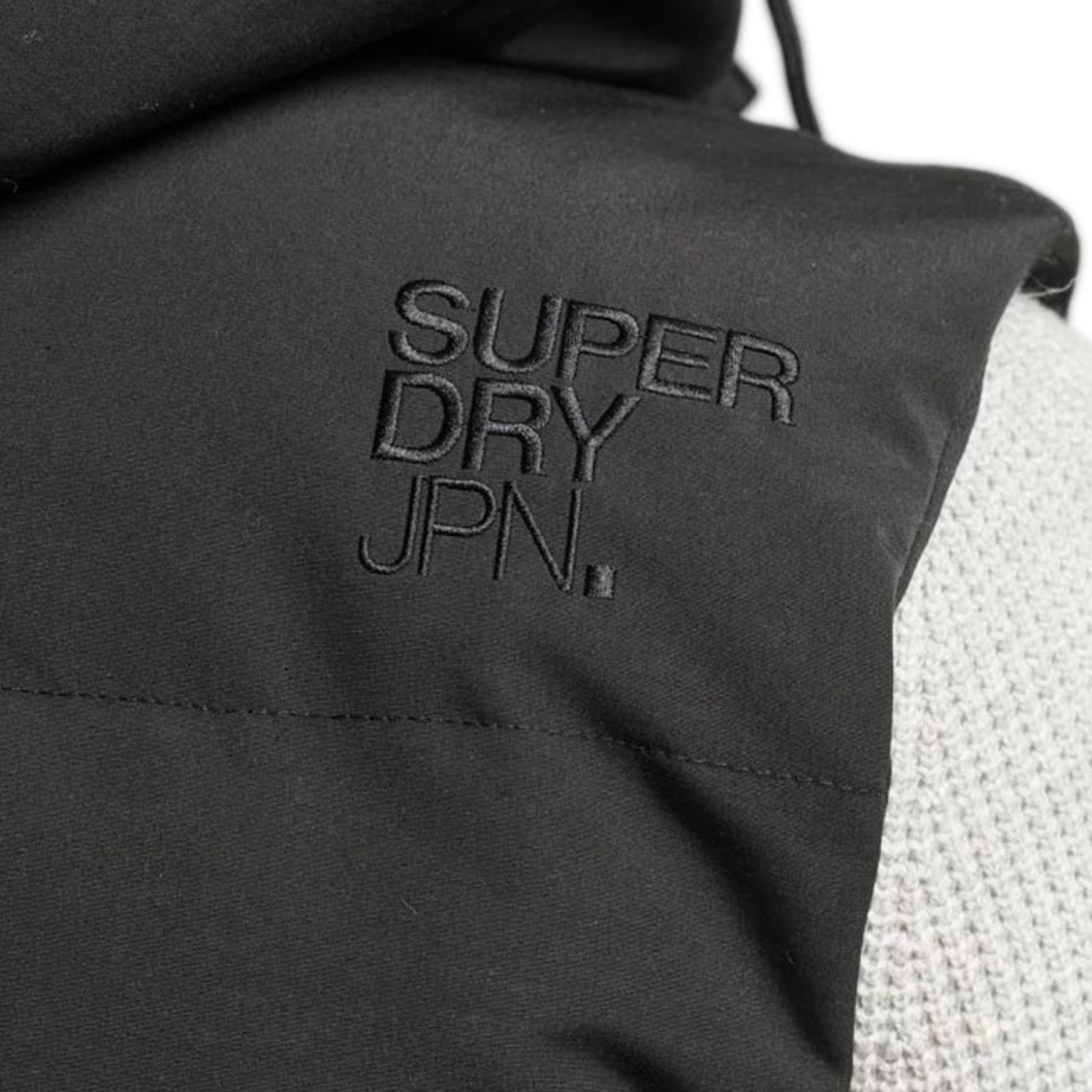 Jet Black Everest Hooded Puffer  Gilet