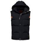 Nordic Chrome Navy Everest Hooded Puffer  Gilet