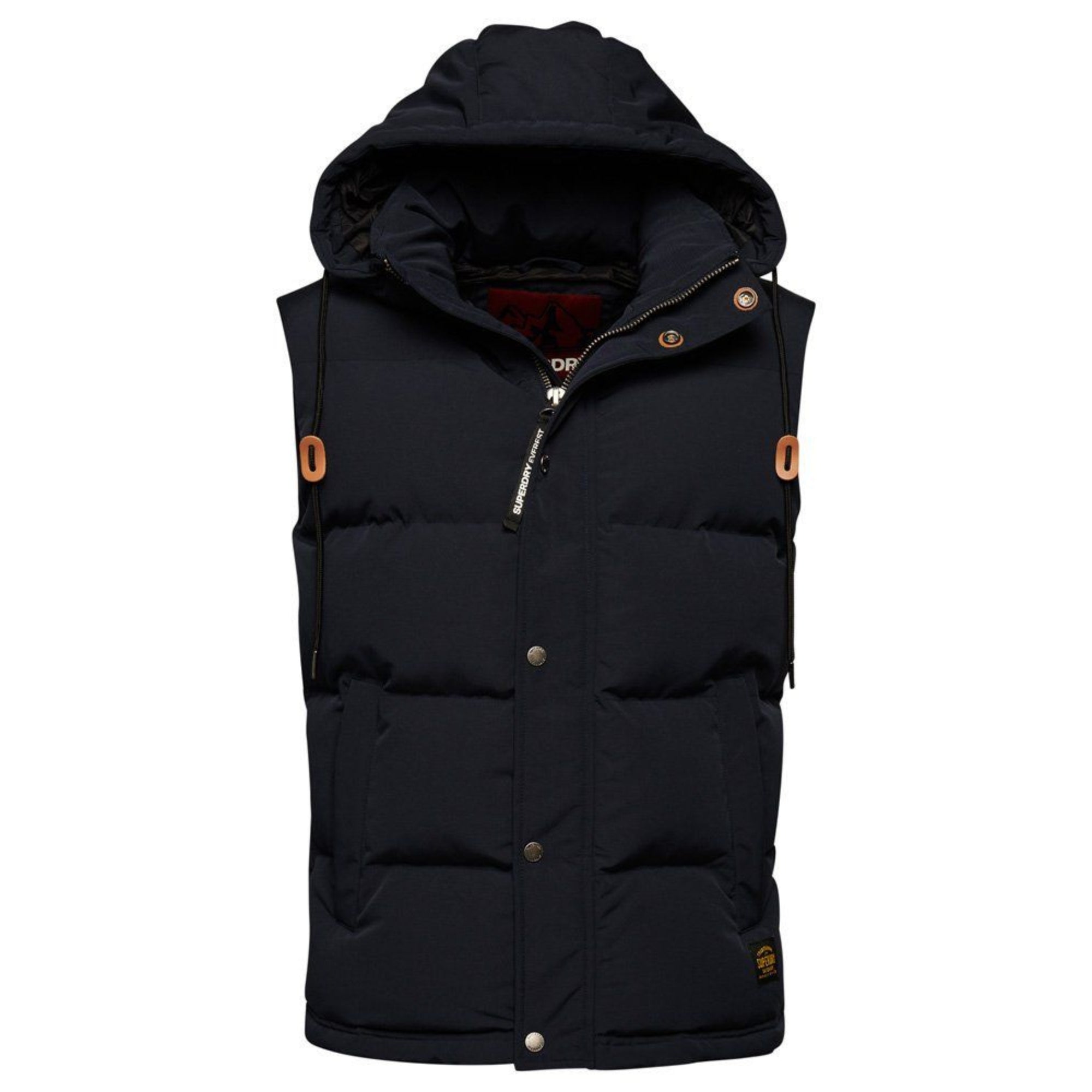 Nordic Chrome Navy Everest Hooded Puffer  Gilet