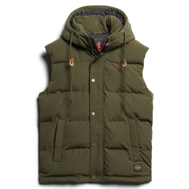 Surplus Goods Olive Everest Hooded Puffer Gilet