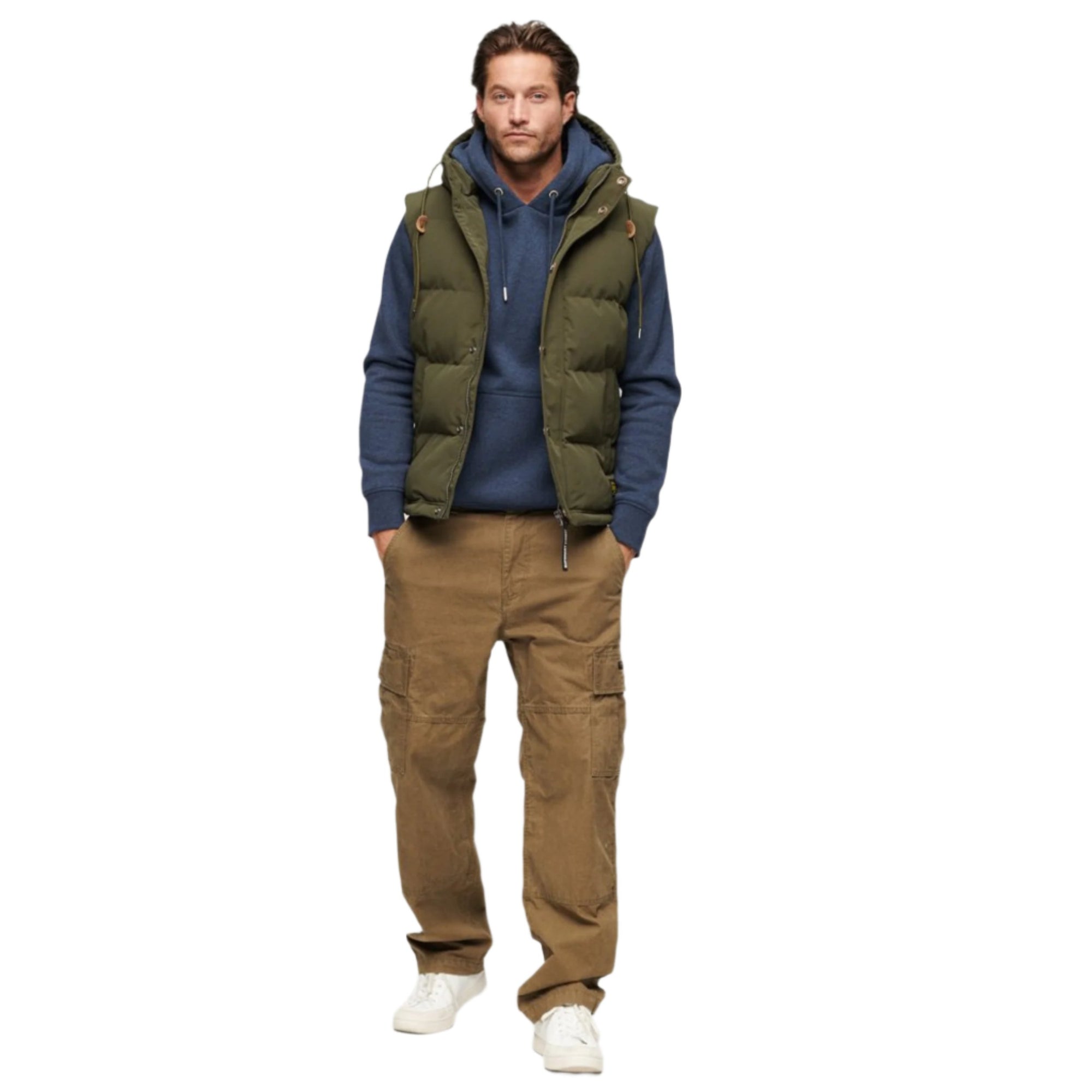 Surplus Goods Olive Everest Hooded Puffer Gilet