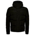 Jet Black Everest Short Hooded Puffer