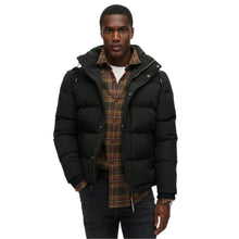 Jet Black Everest Short Hooded Puffer