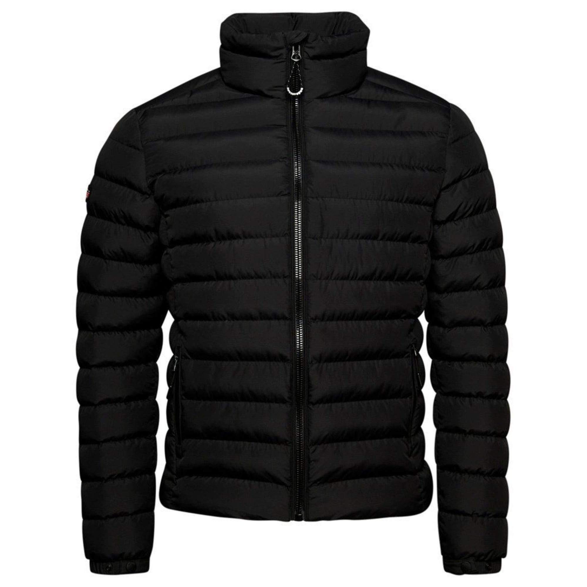 Black Fuji Emb Padded Jacket