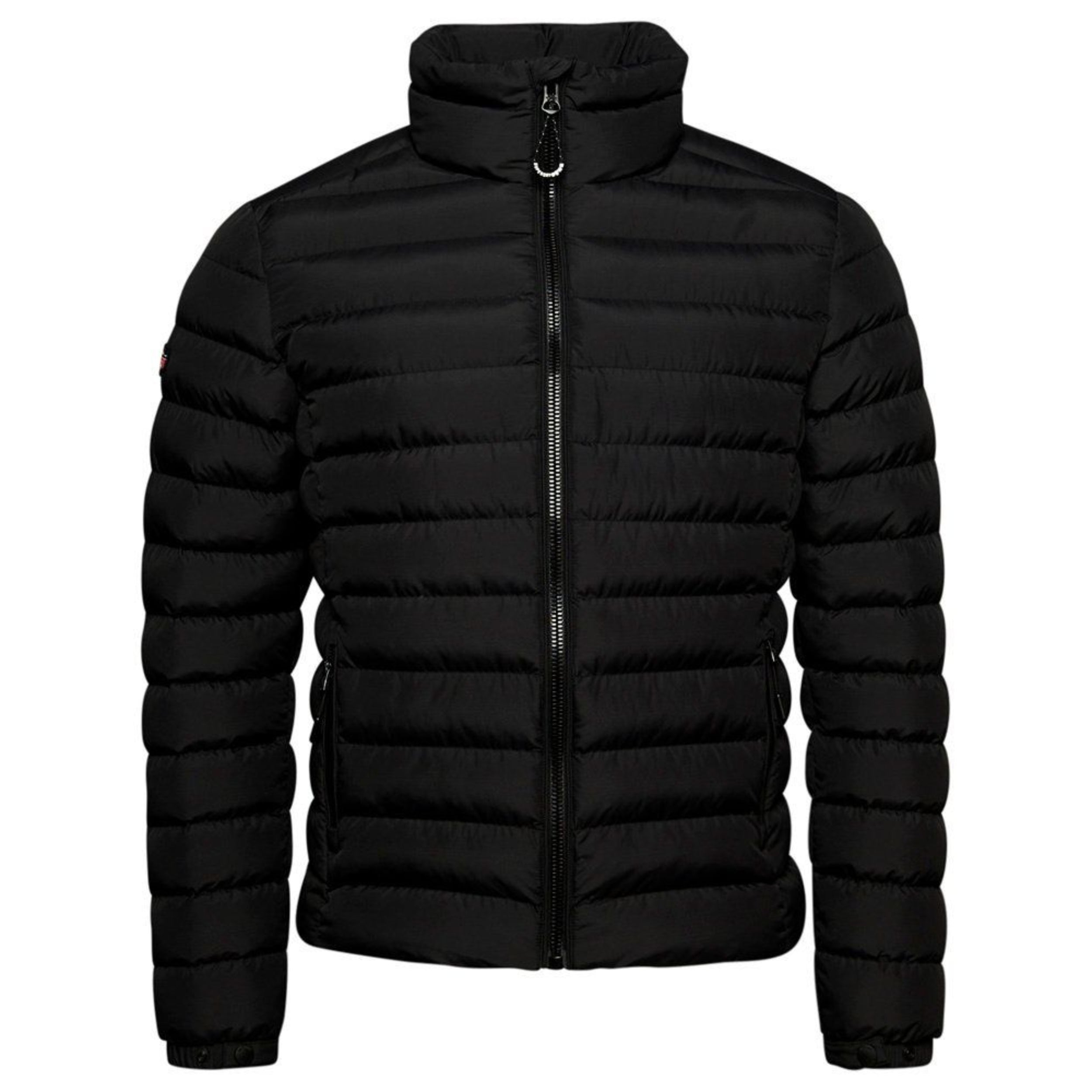 Black Fuji Emb Padded Jacket