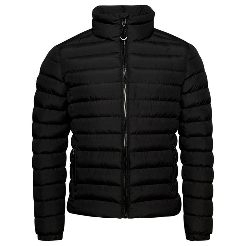 Black Fuji Emb Padded Jacket