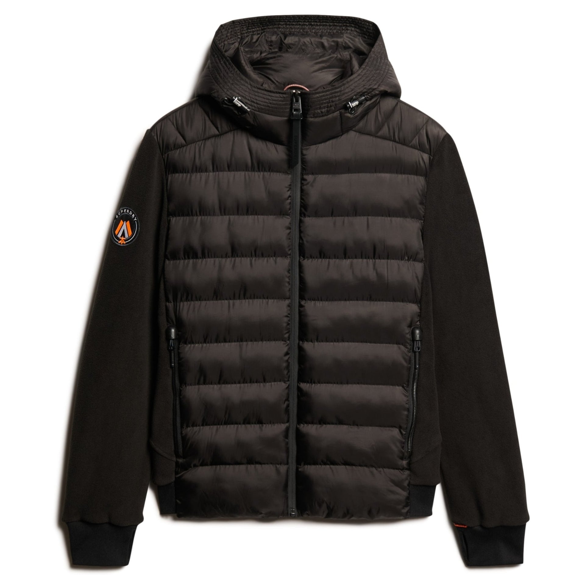 Black Hooded Storm Fleece Bomber