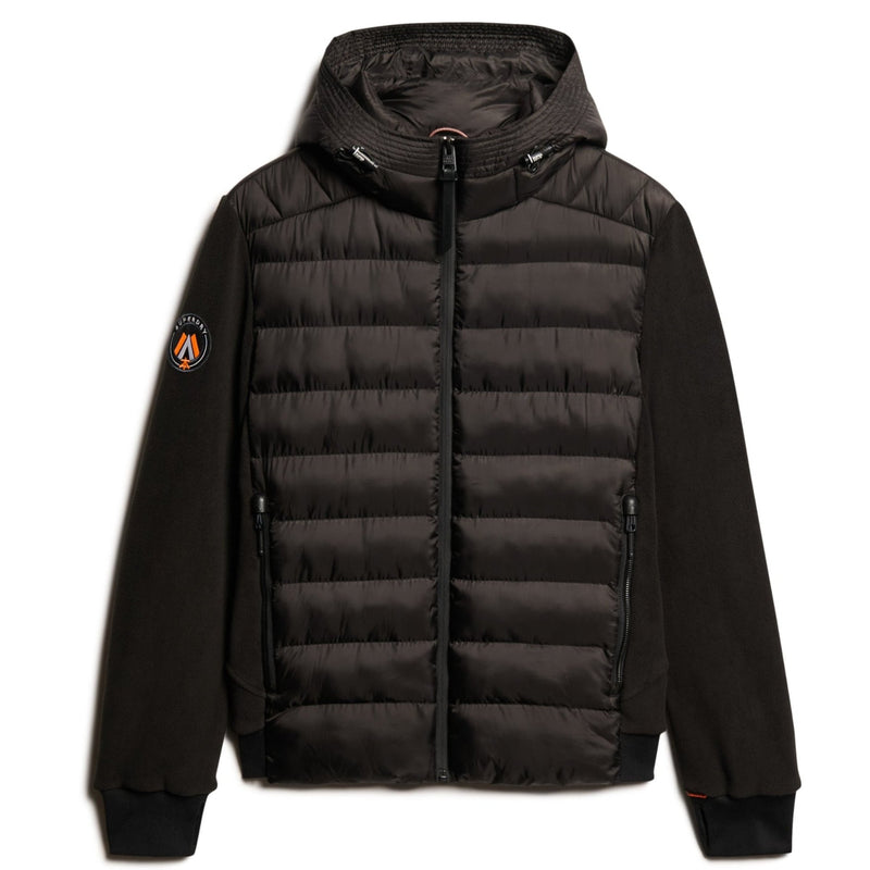 Black Hooded Storm Fleece Bomber