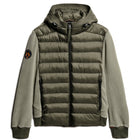 Dusty Olive Green Hooded Storm Fleece Bomber