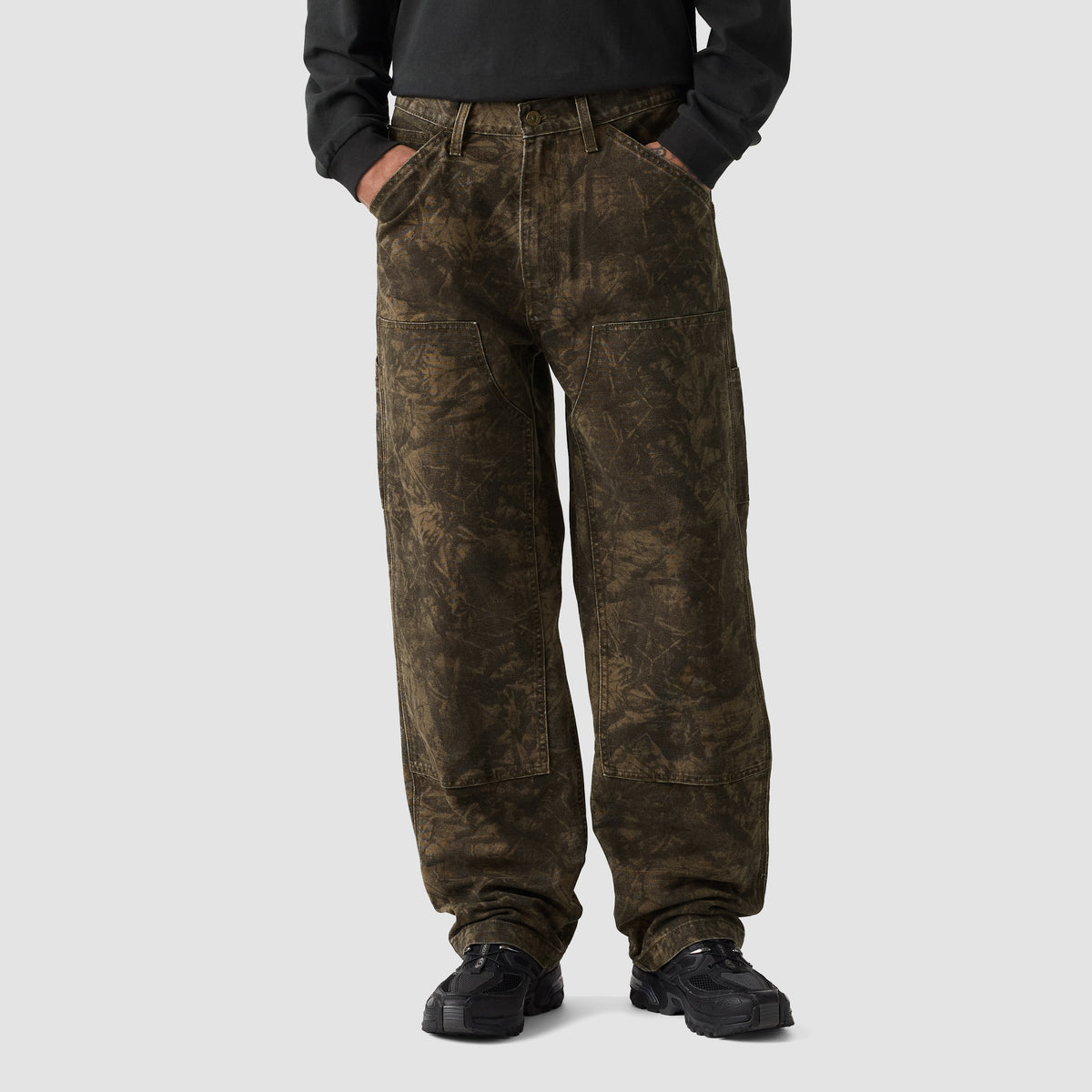 568 Loose Straight Double Knee Jeans - Raleigh Camo Dark-1