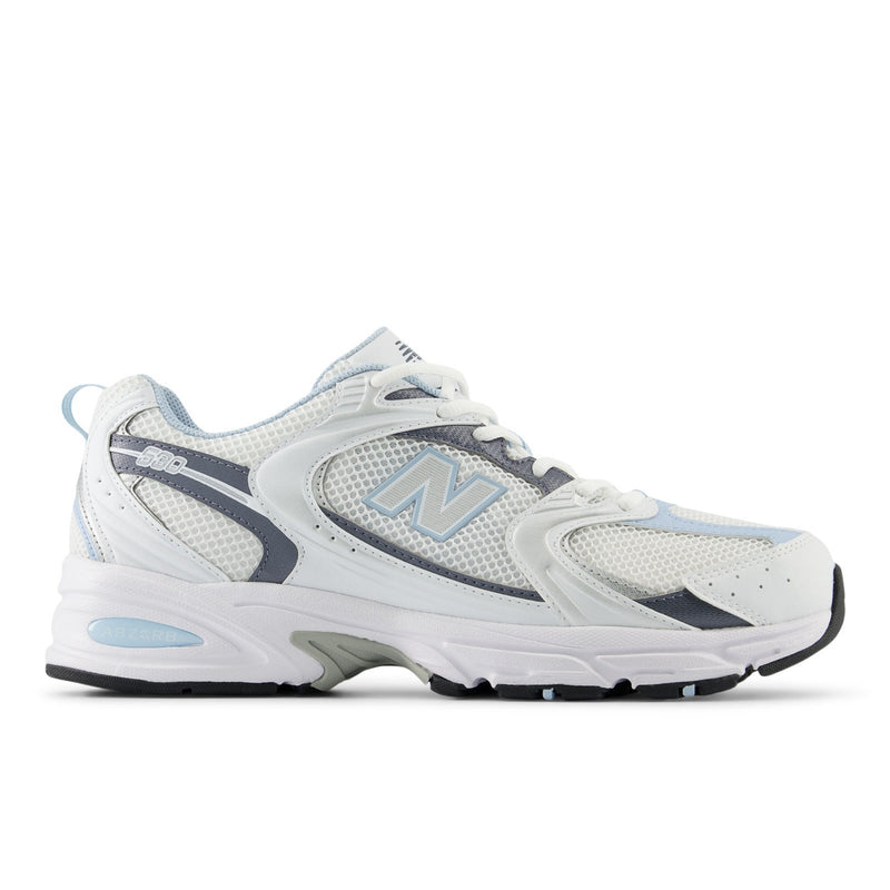 White & Light Blue 530 Sneakers