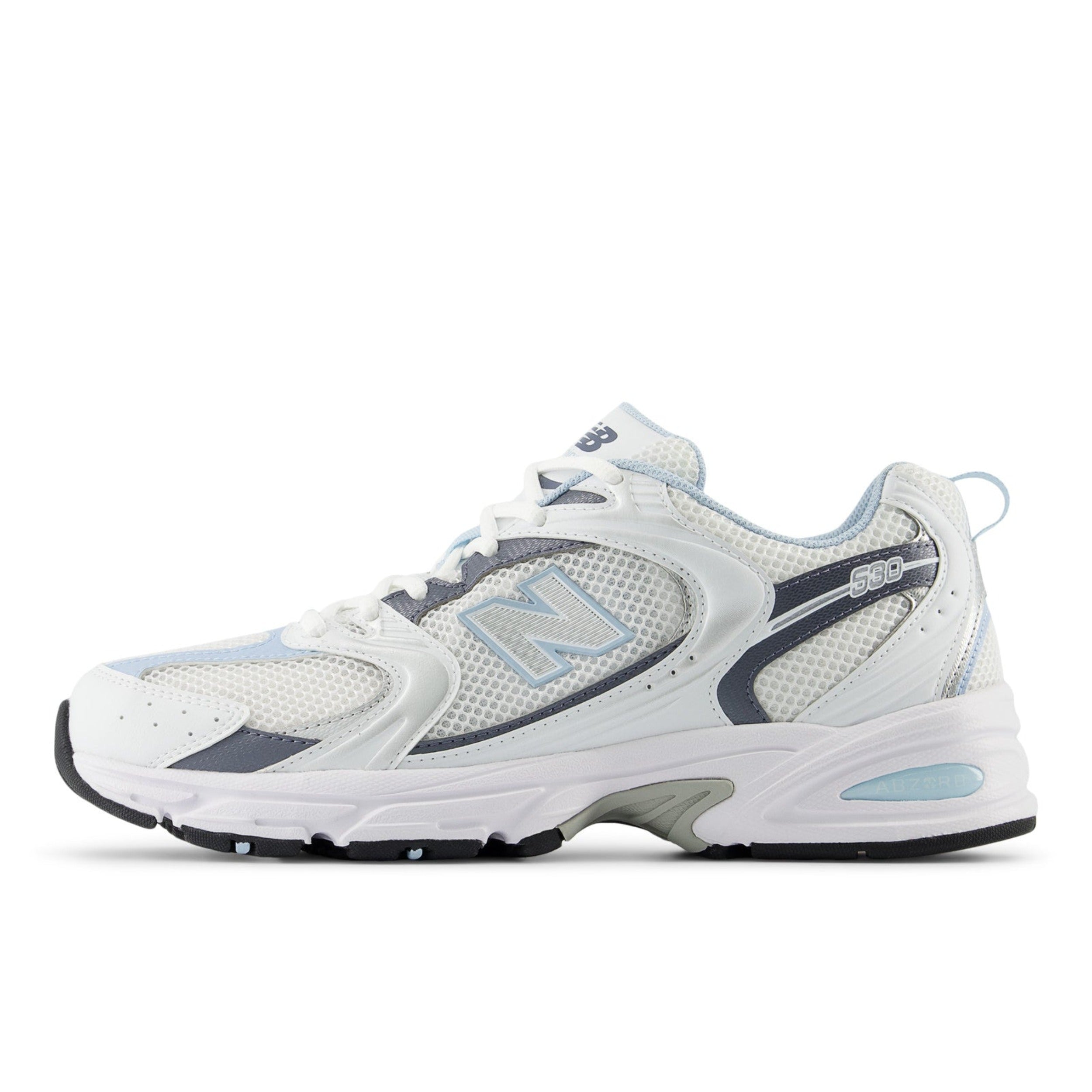 White & Light Blue 530 Sneakers
