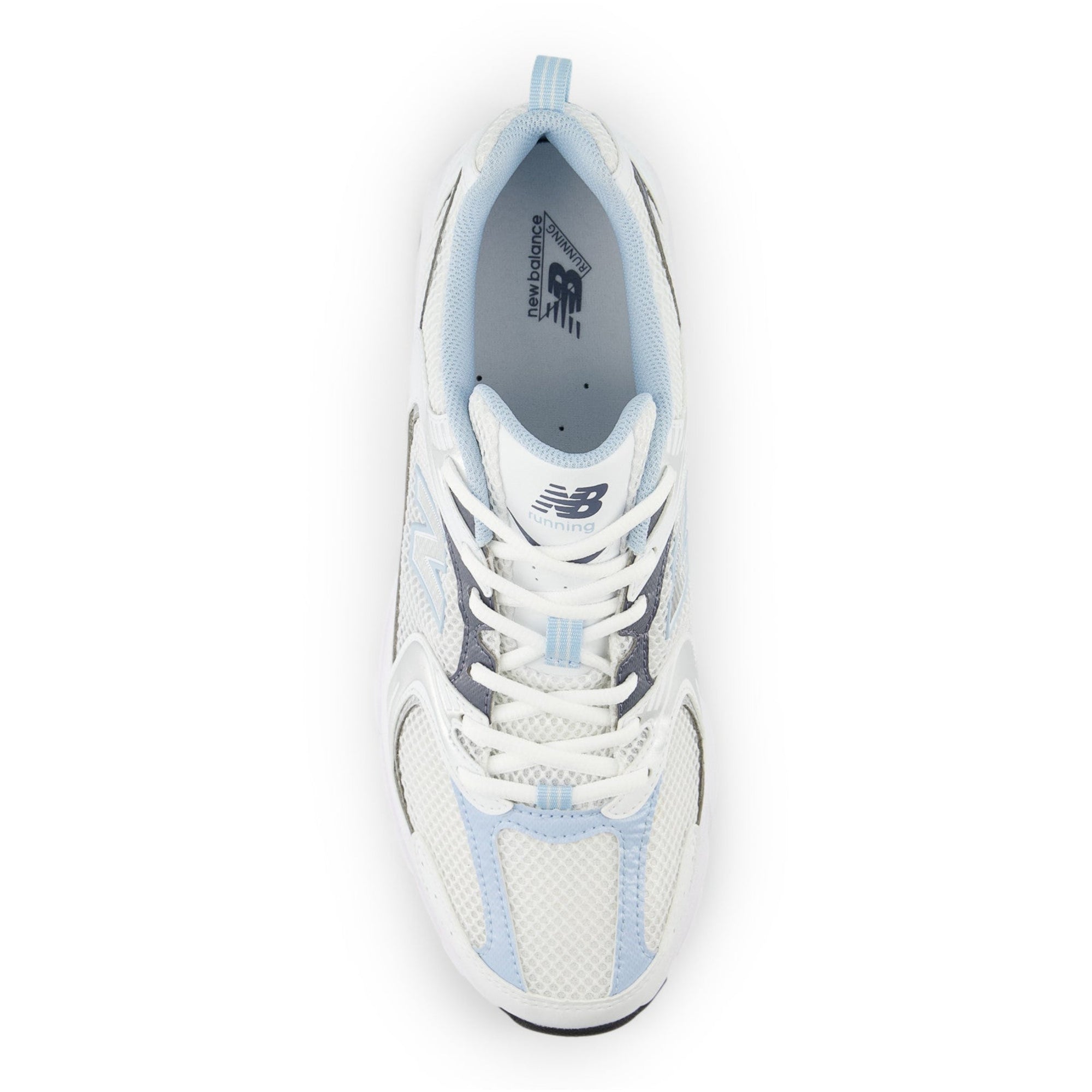 White & Light Blue 530 Sneakers