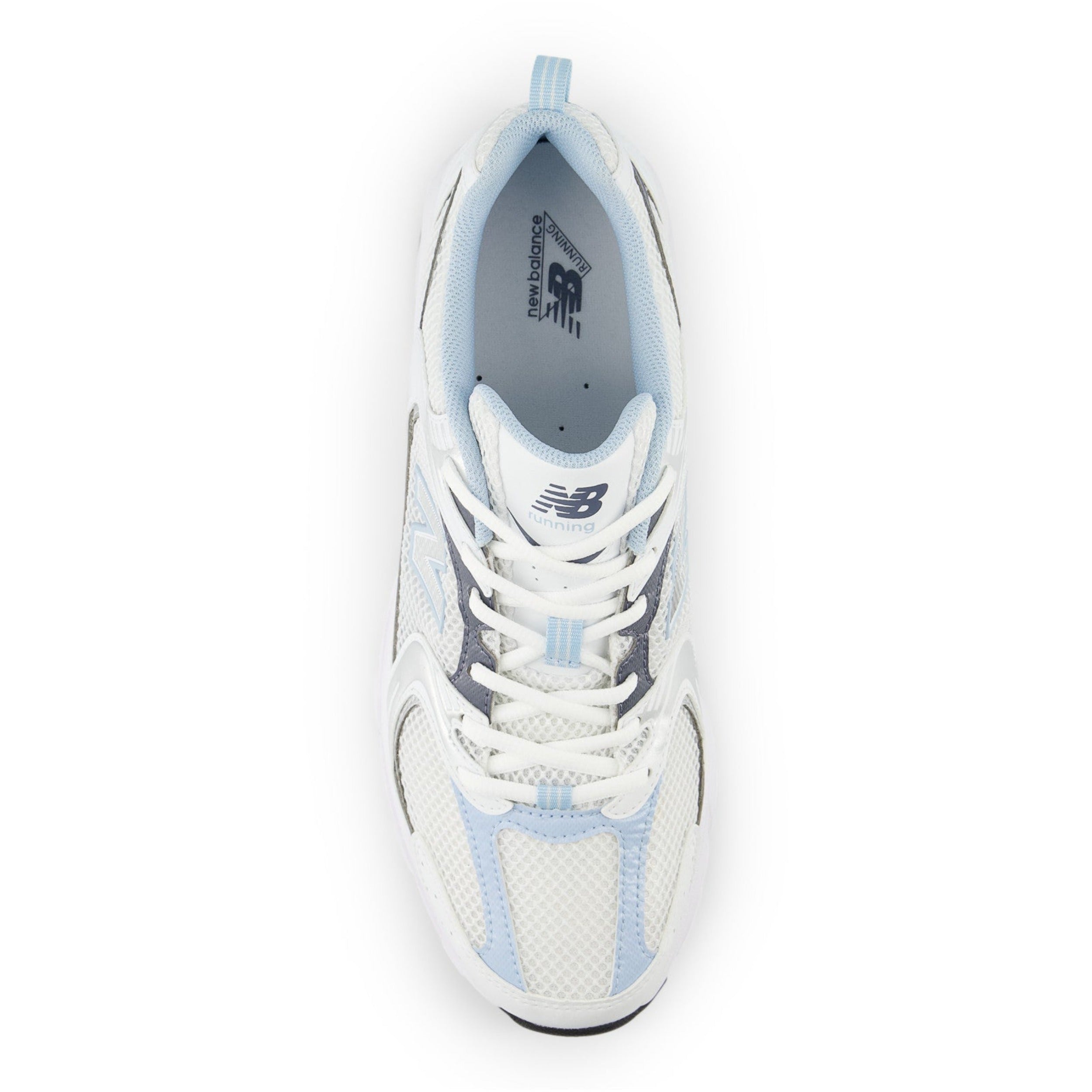 White & Light Blue 530 Sneakers