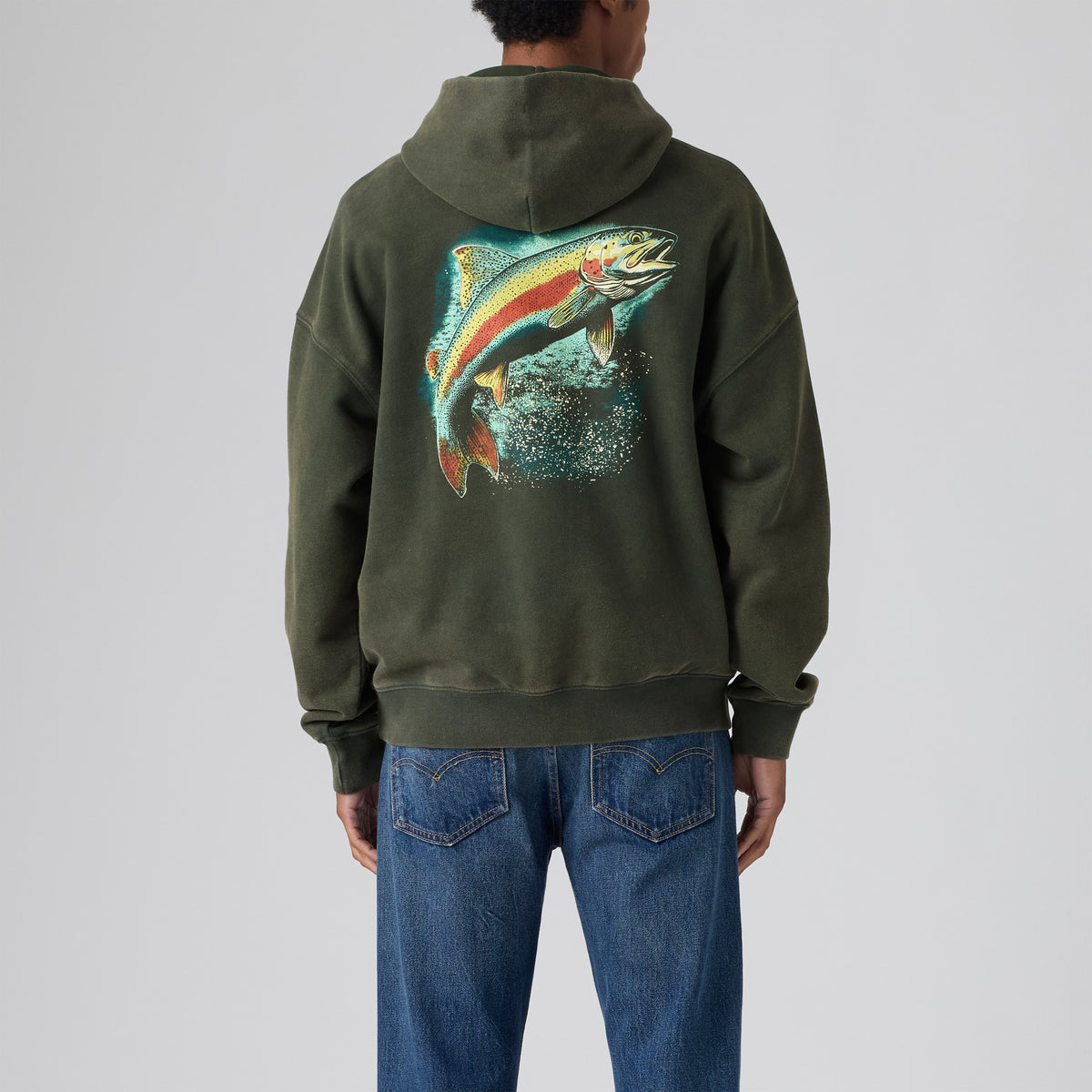 Two Horse Boxy Hoodie - Button Fly Jeans-2