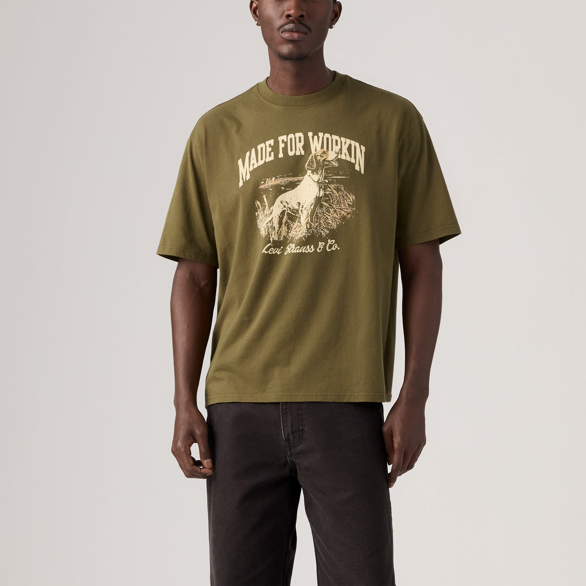 WW Graphic Tee - Made For Workin Dark Olive-1