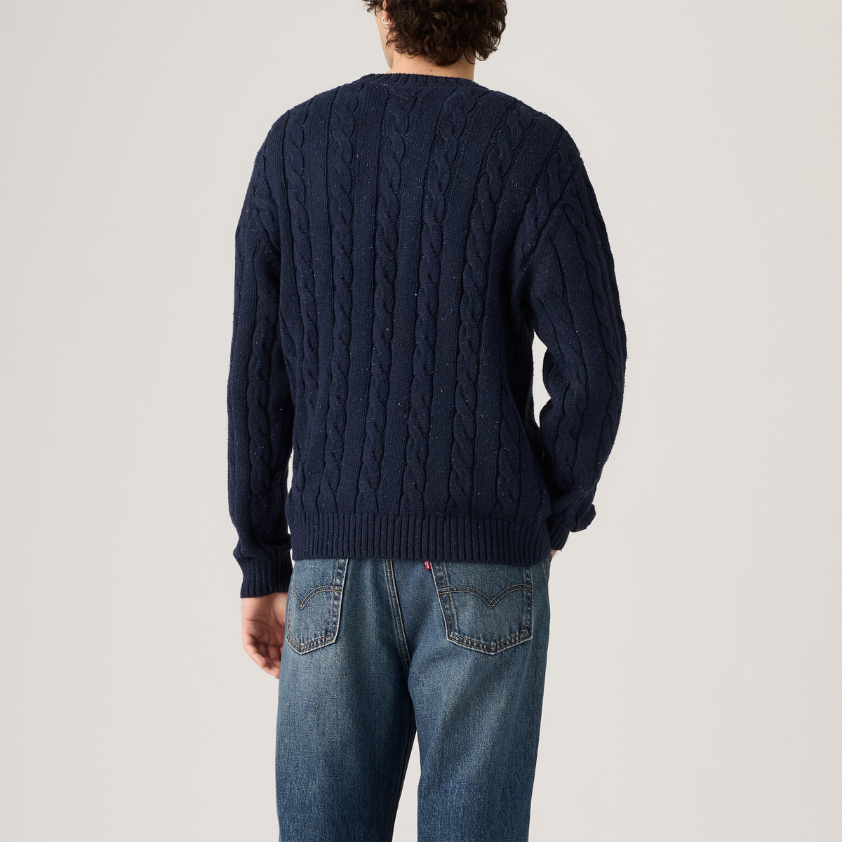 Laurel Crew Cable Sweater - Navy Blazer-2