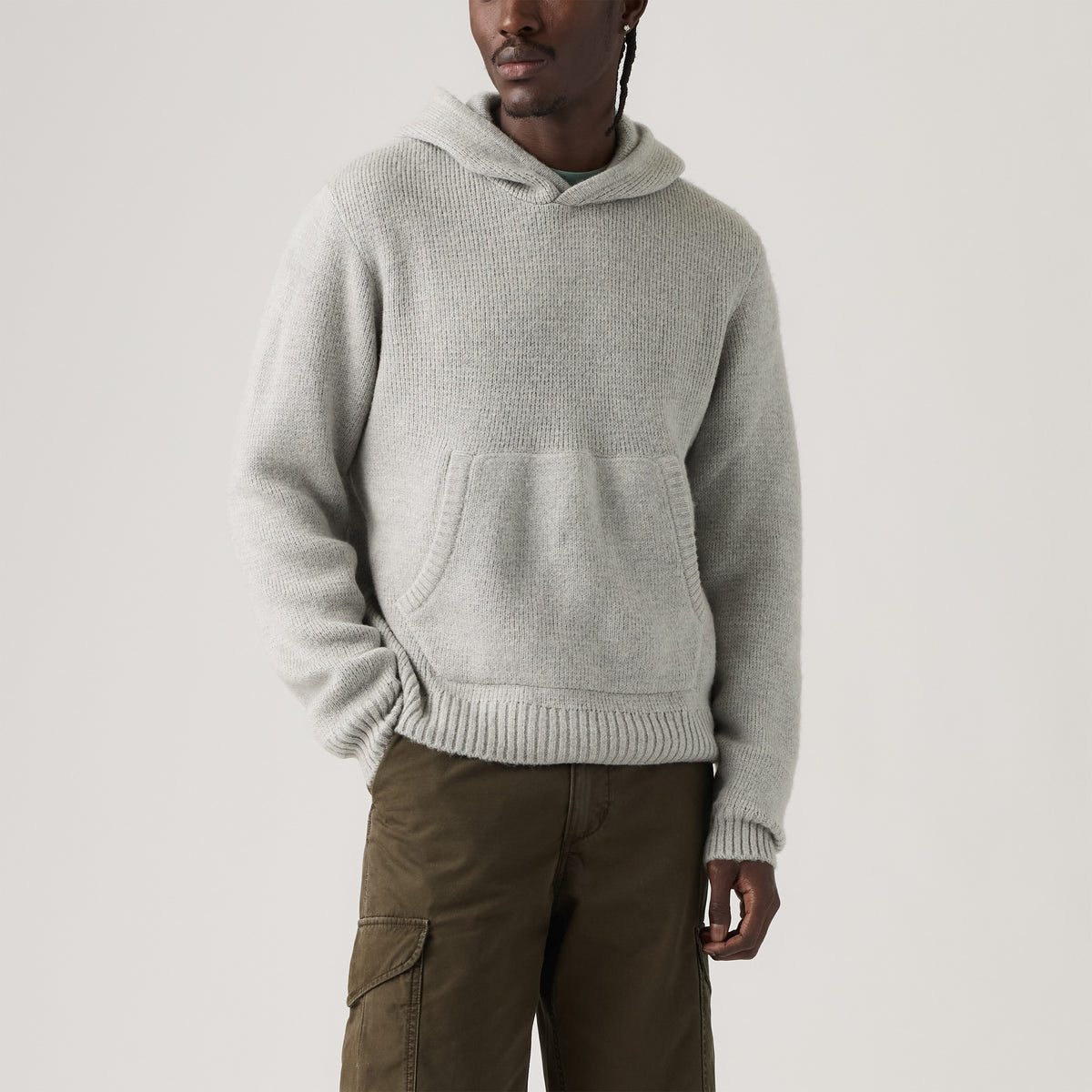 Portola Sweater Hoodie - Mid Tone Grey-1