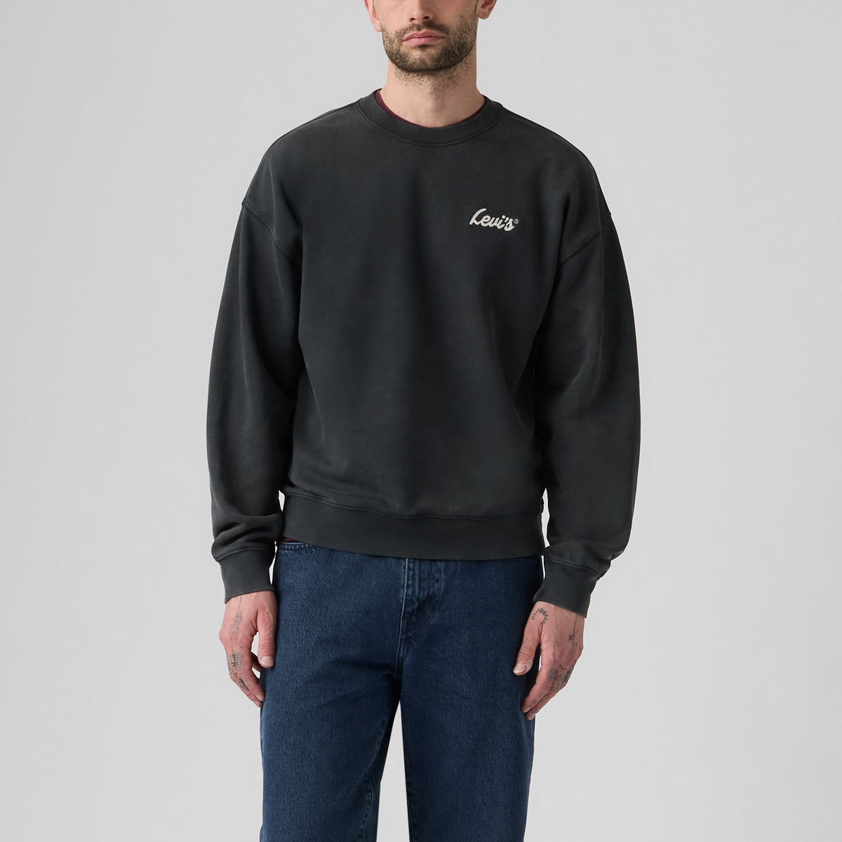 Sunset Crew Sweatshirt - Jet Black-1
