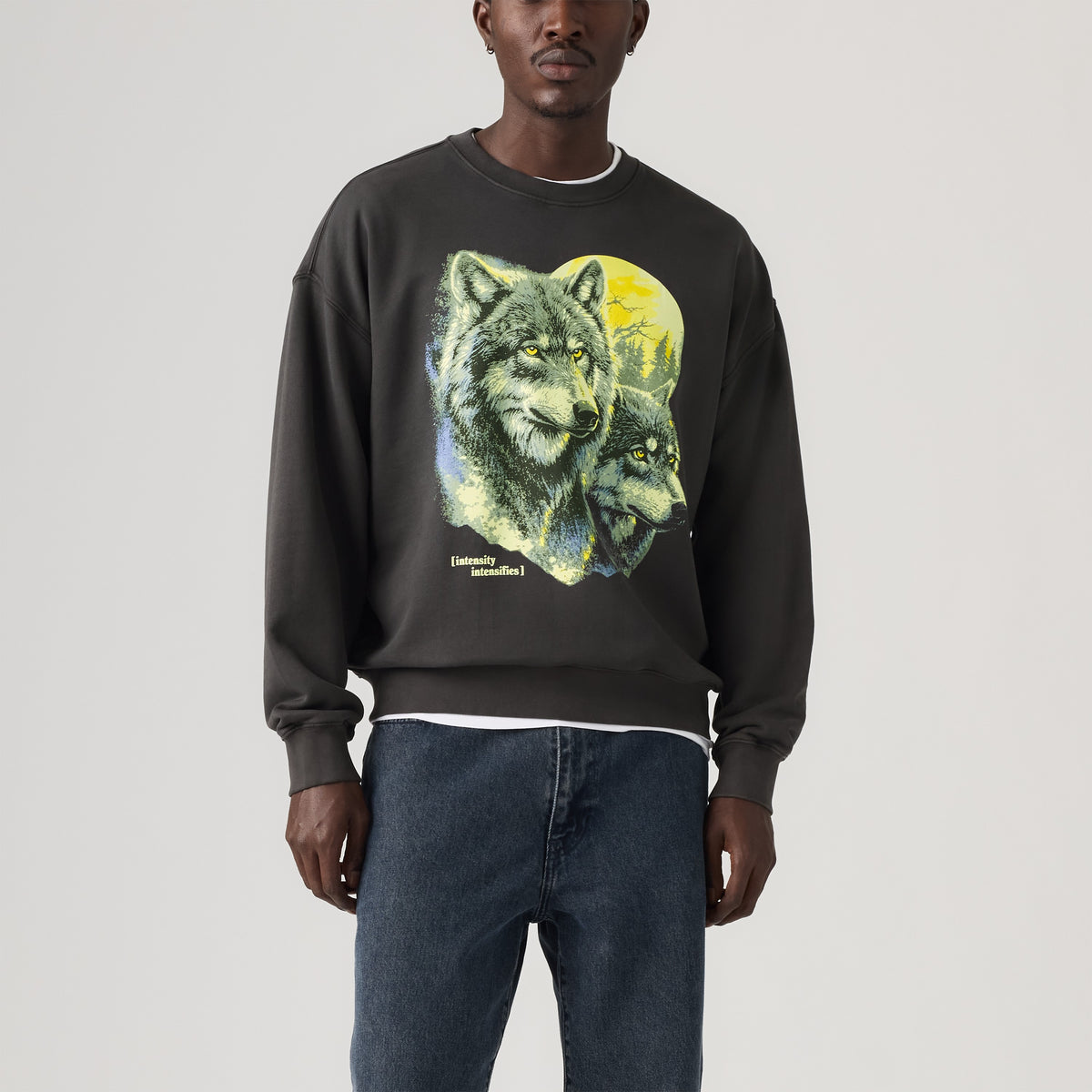 Sunset Crew Sweatshirt - Lone Wolf Phantom-1