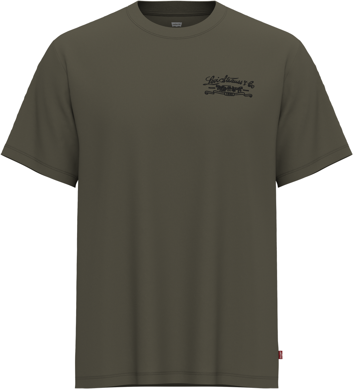 Short Sleeve Relaxed Fit Tee - LS & Co Emb Olive-1