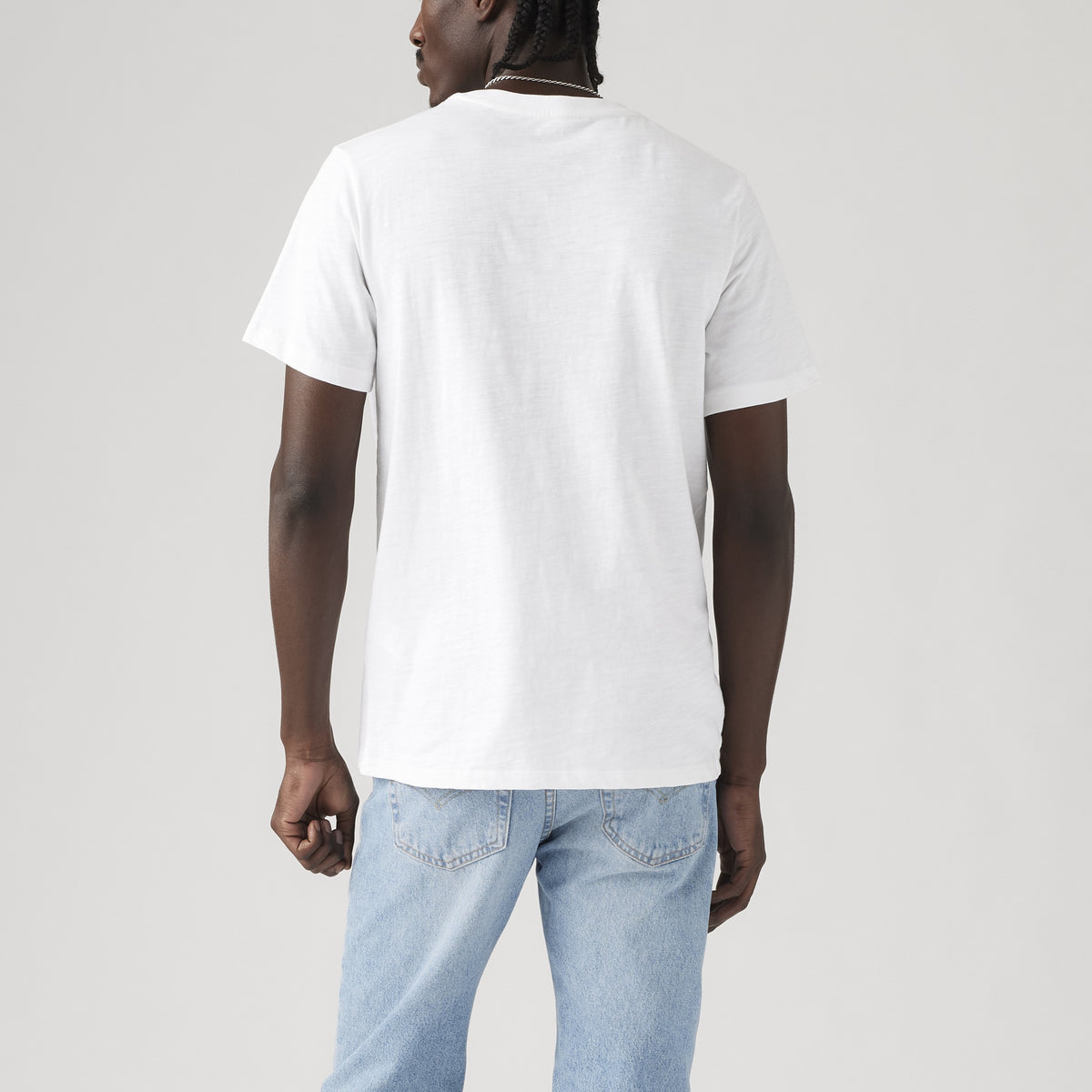 Short Sleeve Classic Pocket Tee - White & Slub Jersey-2