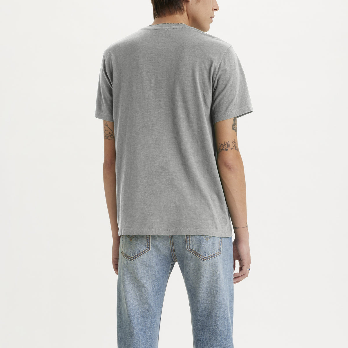 Short Sleeve Classic Pocket Tee - Mid Tone Grey Heather-2