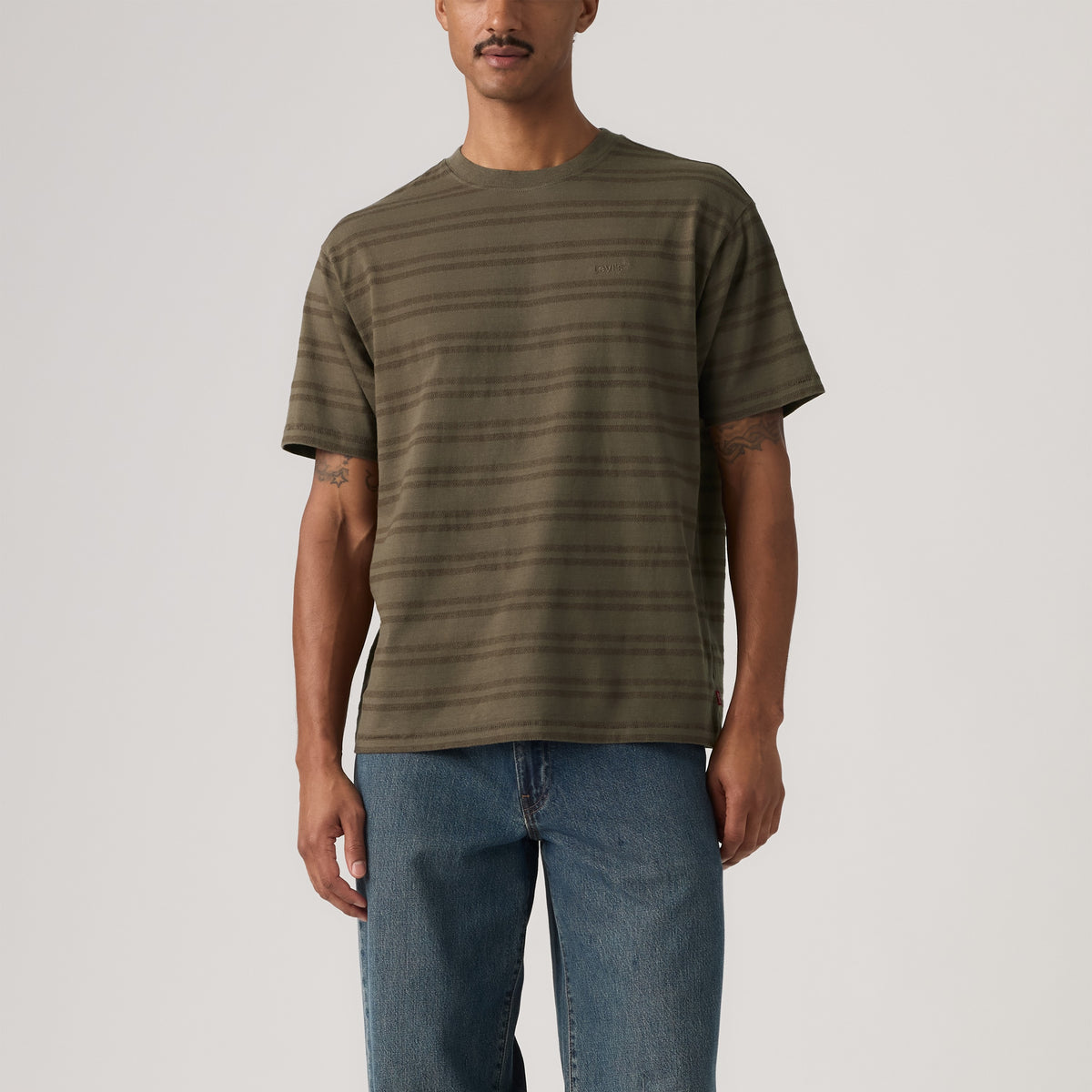 Red Tab Vintage Tee - Grady Chevron Stripe-1