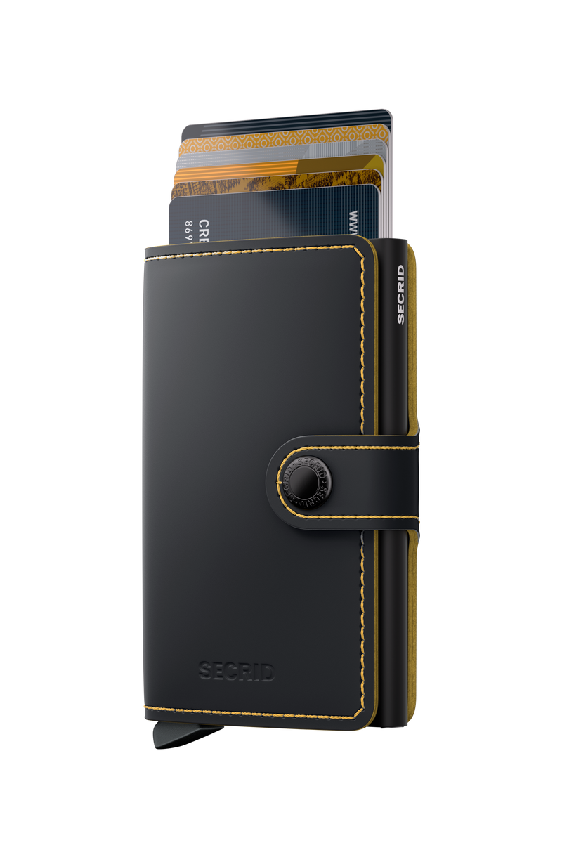 Miniwallet Matte - Black & Ochre