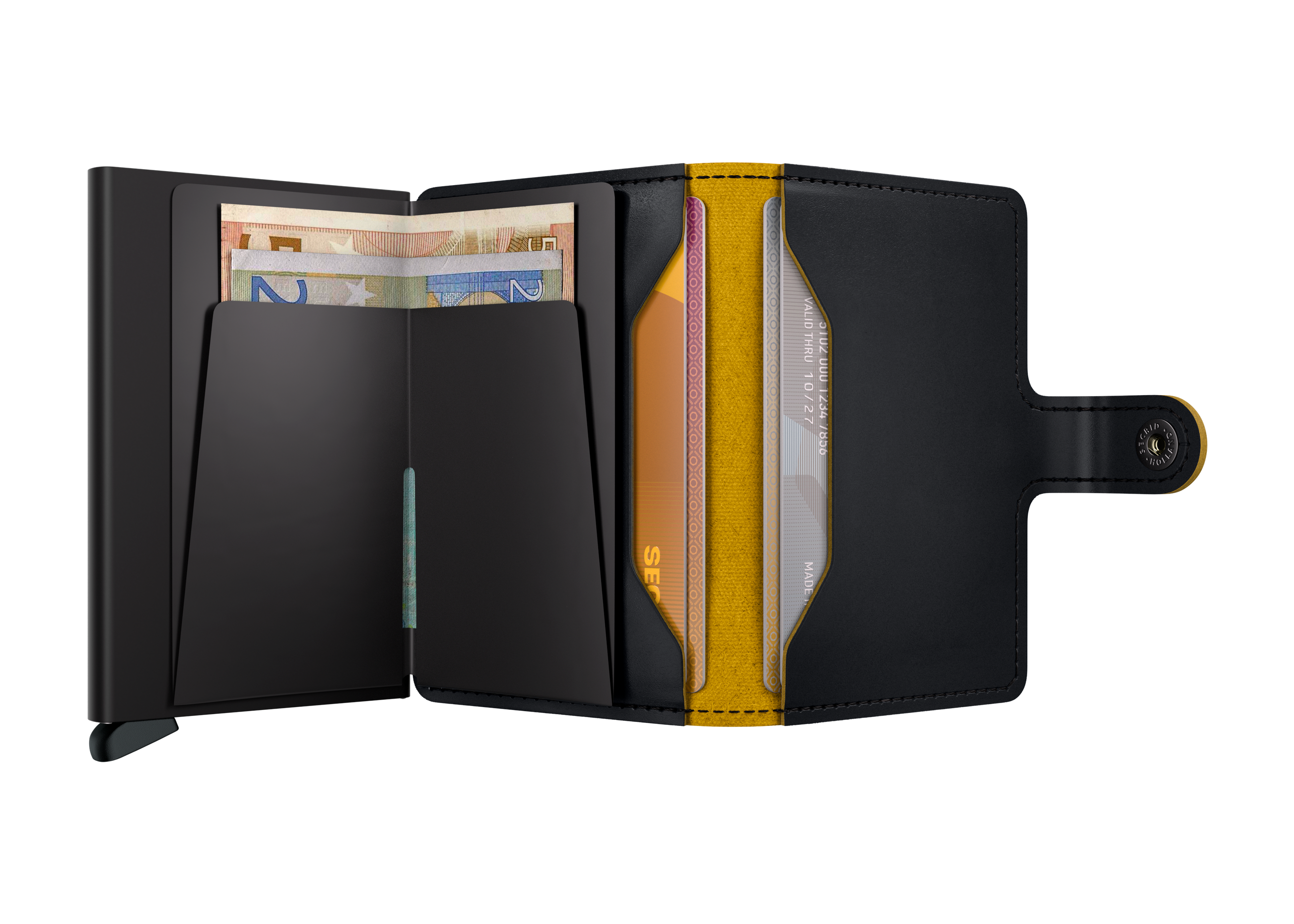 Miniwallet Matte - Black & Ochre