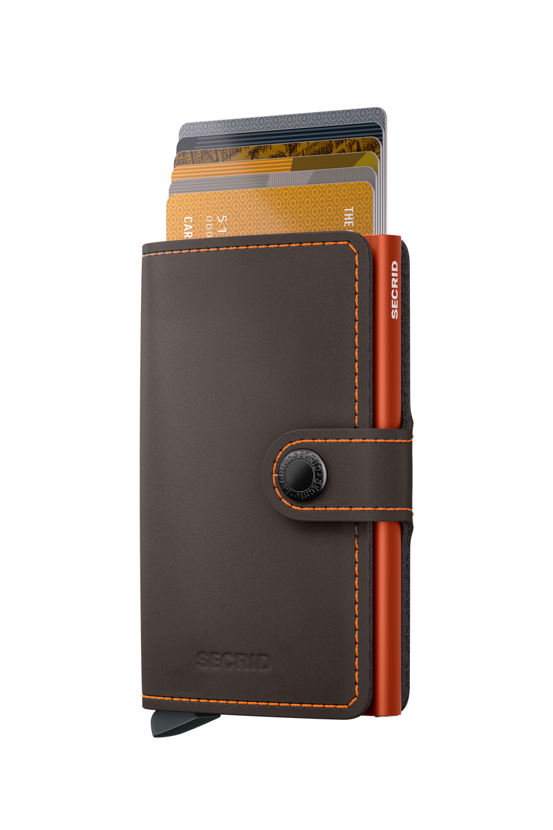 Miniwallet Matte - Truffle & Orange