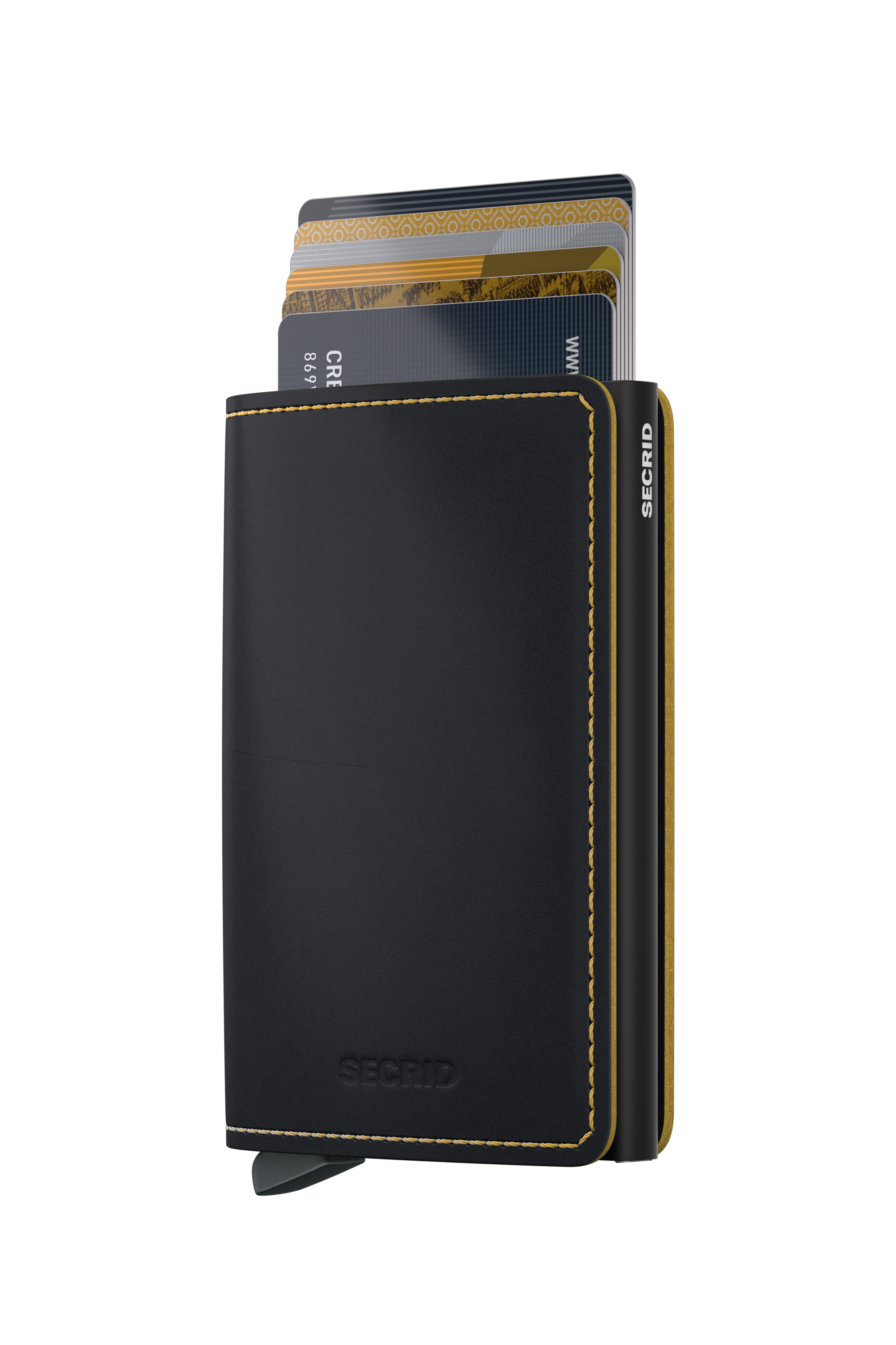 Slimwallet Matte - Black & Ochre