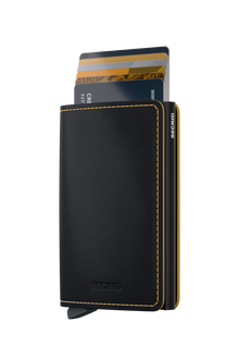 Slimwallet Matte - Black & Ochre